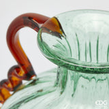 EDG Enzo De Gasperi Vaso Corinto Sfera H 42 Cm L 31 Cm L 25 Cm Vetro Green