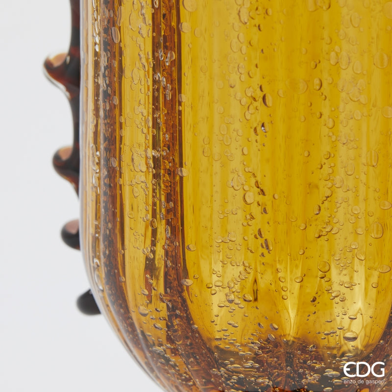 edg enzo de gasperi edg enzo de gasperi vaso corinto coppa h 35 cm l 225 cm l 18 cm vetro amber ean 8059824456304