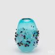 edg enzo de gasperi edg enzo de gasperi vaso gemme ovale h 25 cm l 18 cm l 15 cm vetro turquoise ean 8059824484611
