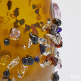 edg enzo de gasperi edg enzo de gasperi vaso gemme ovale h 29 cm l 21 cm l 17 cm vetro amber ean 8059824456465