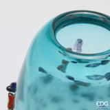 edg enzo de gasperi edg enzo de gasperi vaso gemme ovale h 29 cm l 21 cm l 17 cm vetro turquoise ean 8059824484598