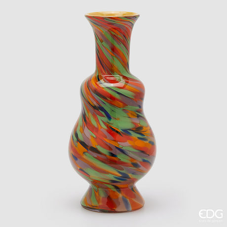 edg enzo de gasperi edg enzo de gasperi vaso macula bottiglia h 465 cm d 215 cm vetro orange mix ean 8059824485090