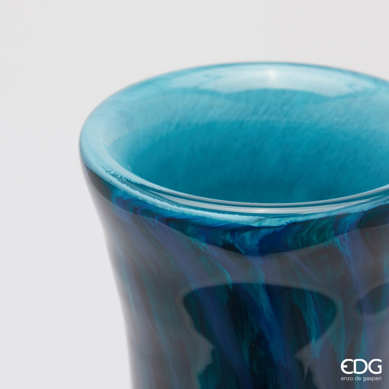edg enzo de gasperi edg enzo de gasperi vaso macula bottiglia h 465 cm d 215 cm vetro blue ean 8059824485113