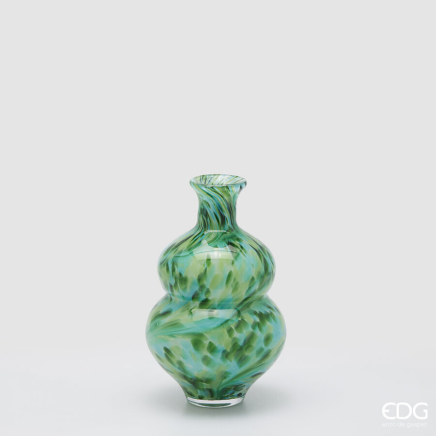 edg enzo de gasperi edg enzo de gasperi vaso macula bottiglia h 27 cm d 18 cm vetro green ean 8059824456564