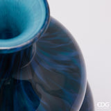 edg enzo de gasperi edg enzo de gasperi vaso macula bottiglia h 27 cm d 18 cm vetro blue ean 8059824485151