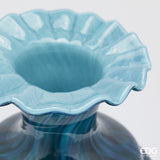 EDG Enzo De Gasperi Vaso Macula Bottiglia H 37,5 Cm D 25,5 Cm Vetro Blue