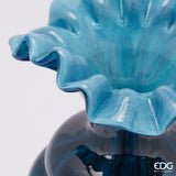 edg enzo de gasperi edg enzo de gasperi vaso macula bottiglia h 31 cm d 19 cm vetro blue ean 8059824485274