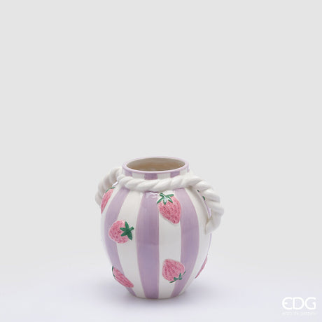 edg enzo de gasperi edg enzo de gasperi vaso fragole h 17 d 16 cm ceramica violet ean 8059824462312