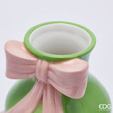 edg enzo de gasperi edg enzo de gasperi vasofiocco anfora h 18 d 12 cm ceramica green pink ean 8059824468086