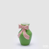 edg enzo de gasperi edg enzo de gasperi vasofiocco anfora h 18 d 12 cm ceramica green pink ean 8059824468086