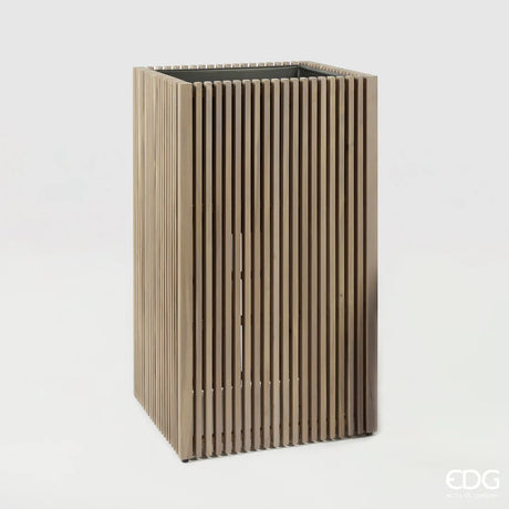 edg enzo de gasperi edg enzo de gasperi vaso listelli qudrato legno di acacia grey 90 x 51 x 51 cm ean 8059824484154