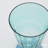 edg enzo de gasperi vaso righe coppa con piede h 15 cm d 10 cm azure ean 8059824486042