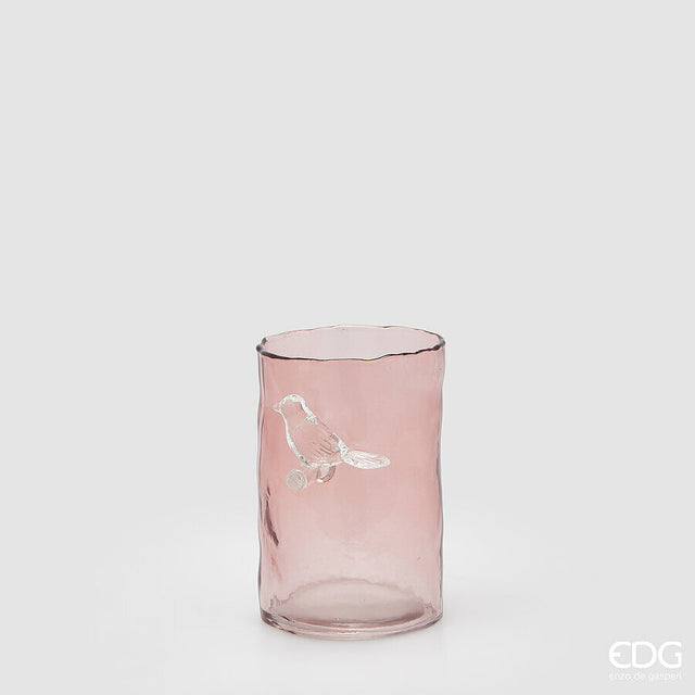 edg enzo de gasperi vaso trespolo cilindro h 15 cm d 10 cm dark pink ean 8059824495242