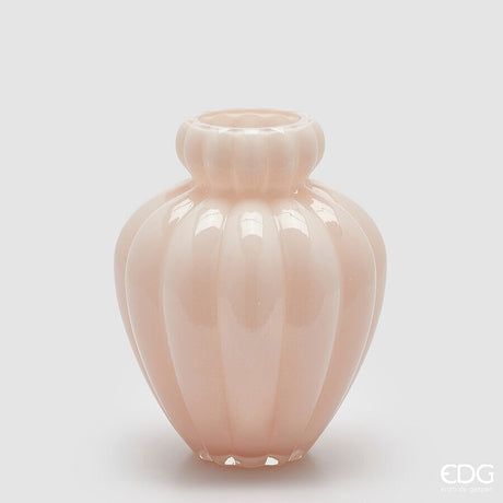 edg enzo de gasperi edg enzo de gasperi vaso chignon h 28 cm d 22 cm vetro pale pink ean 8059824536945