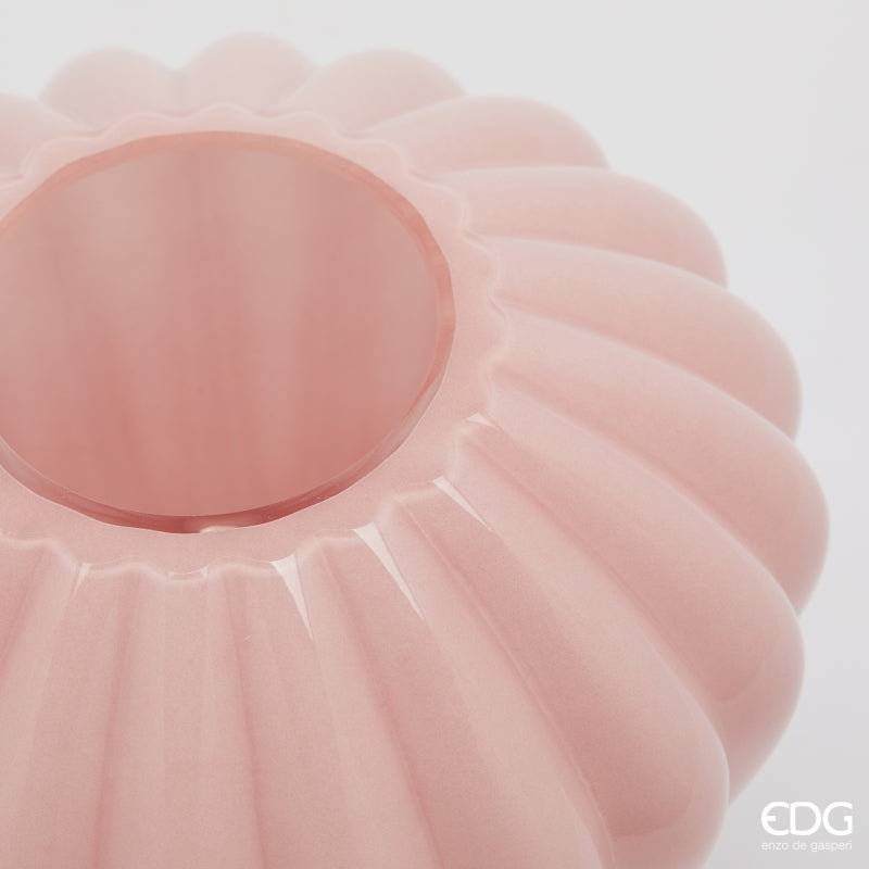 edg enzo de gasperi edg enzo de gasperi vaso diamante h 20 cm d 17 cm vetro pink ean 8059824537140