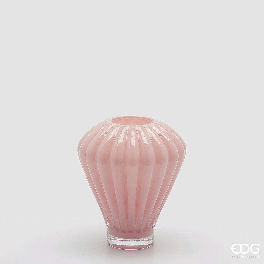 edg enzo de gasperi edg enzo de gasperi vaso diamante h 20 cm d 17 cm vetro pink ean 8059824537140
