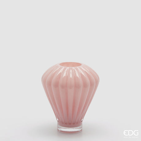 edg enzo de gasperi edg enzo de gasperi vaso diamante h 20 cm d 17 cm vetro pink ean 8059824537140
