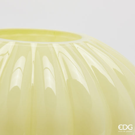 edg enzo de gasperi edg enzo de gasperi vaso diamante h 27 cm d 23 cm vetro light yellow ean 8059824537188