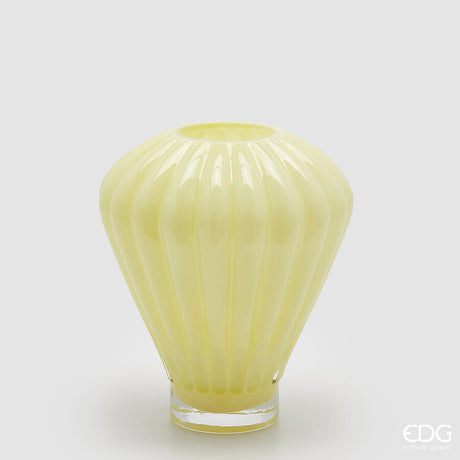 edg enzo de gasperi edg enzo de gasperi vaso diamante h 27 cm d 23 cm vetro light yellow ean 8059824537188