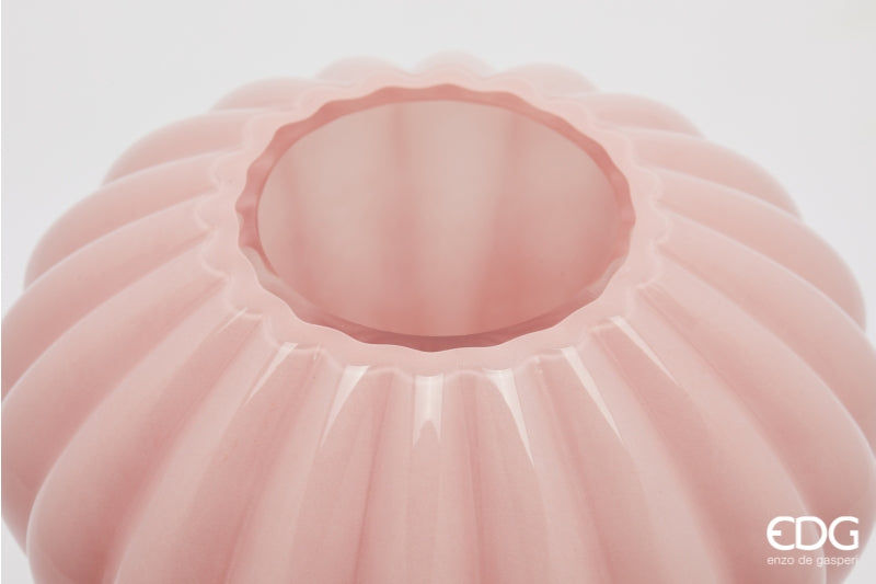 edg enzo de gasperi edg enzo de gasperi vaso diamante h 27 cm d 23 cm vetro pink ean 8059824537201