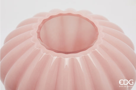 edg enzo de gasperi edg enzo de gasperi vaso diamante h 27 cm d 23 cm vetro pink ean 8059824537201