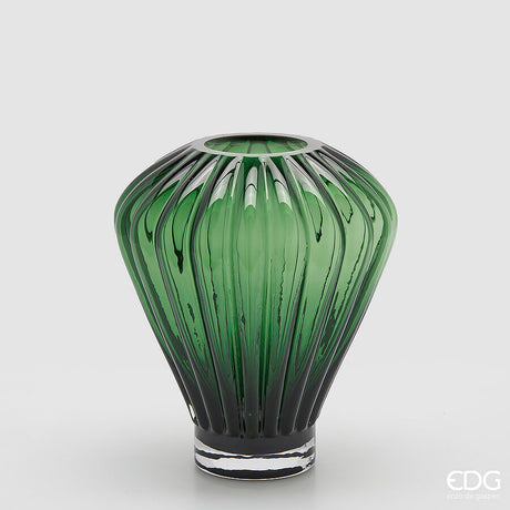 edg enzo de gasperi edg enzo de gasperi vaso diamante h 27 cm d 23 cm vetro green ean 8059824537225