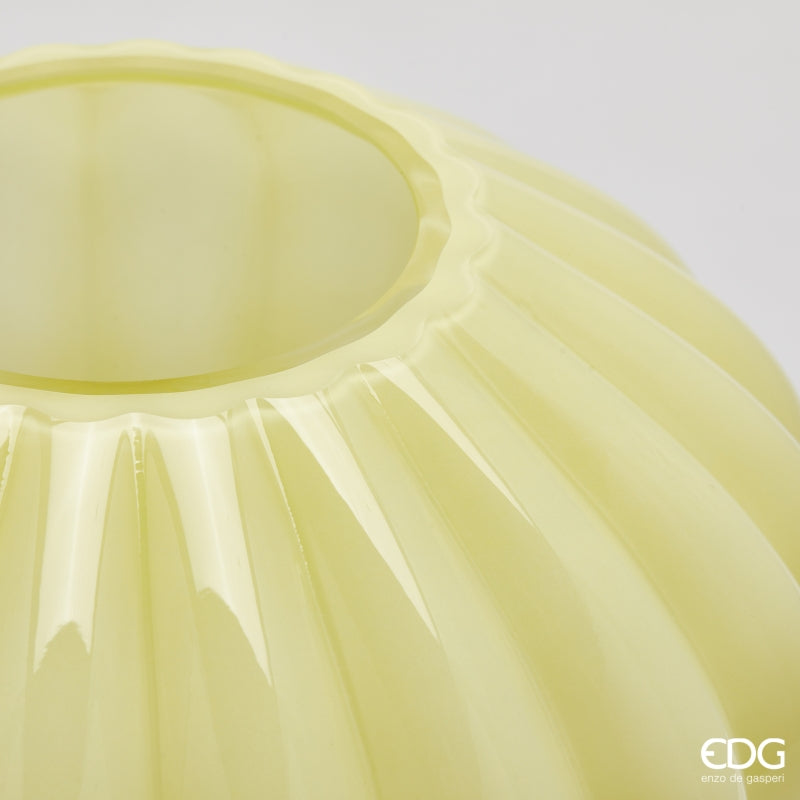 edg enzo de gasperi edg enzo de gasperi vaso diamante h 35 cm d 30 cm vetro light yellow ean 8059824537249