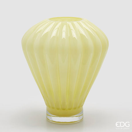edg enzo de gasperi edg enzo de gasperi vaso diamante h 35 cm d 30 cm vetro light yellow ean 8059824537249