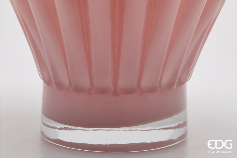 edg enzo de gasperi edg enzo de gasperi vaso diamante h 35 cm d 30 cm vetro pink ean 8059824537263