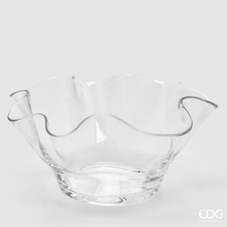 edg enzo de gasperi edg enzo de gasperi vaso nida drappo h 14 cm d 29 cm natural trasparente ean 8059824583932