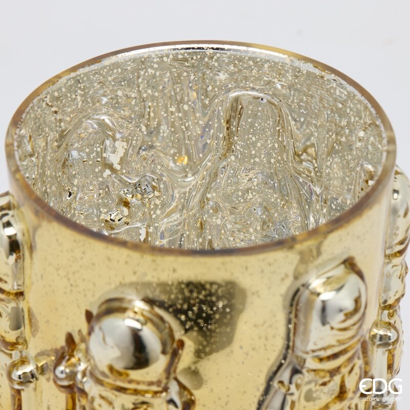 EDG Enzo De Gasperi Vaso Soldatino Cilindro Gold H25 Ø15 cm – Decorazione di Natale