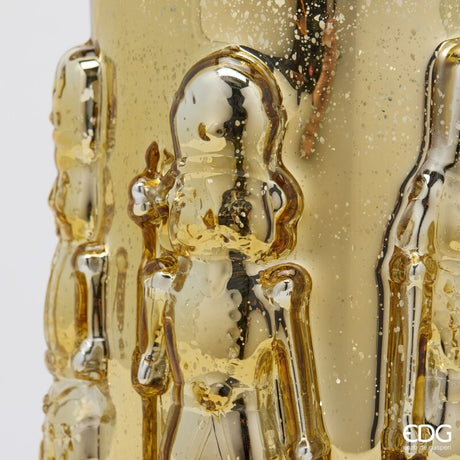 EDG Enzo De Gasperi Vaso Soldatino Cilindro Gold H25 Ø15 cm – Decorazione di Natale