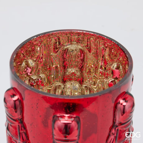 EDG Enzo De Gasperi Vaso Soldatino Cilindro Rosso H25 Ø15 cm – Decorazione di Natale