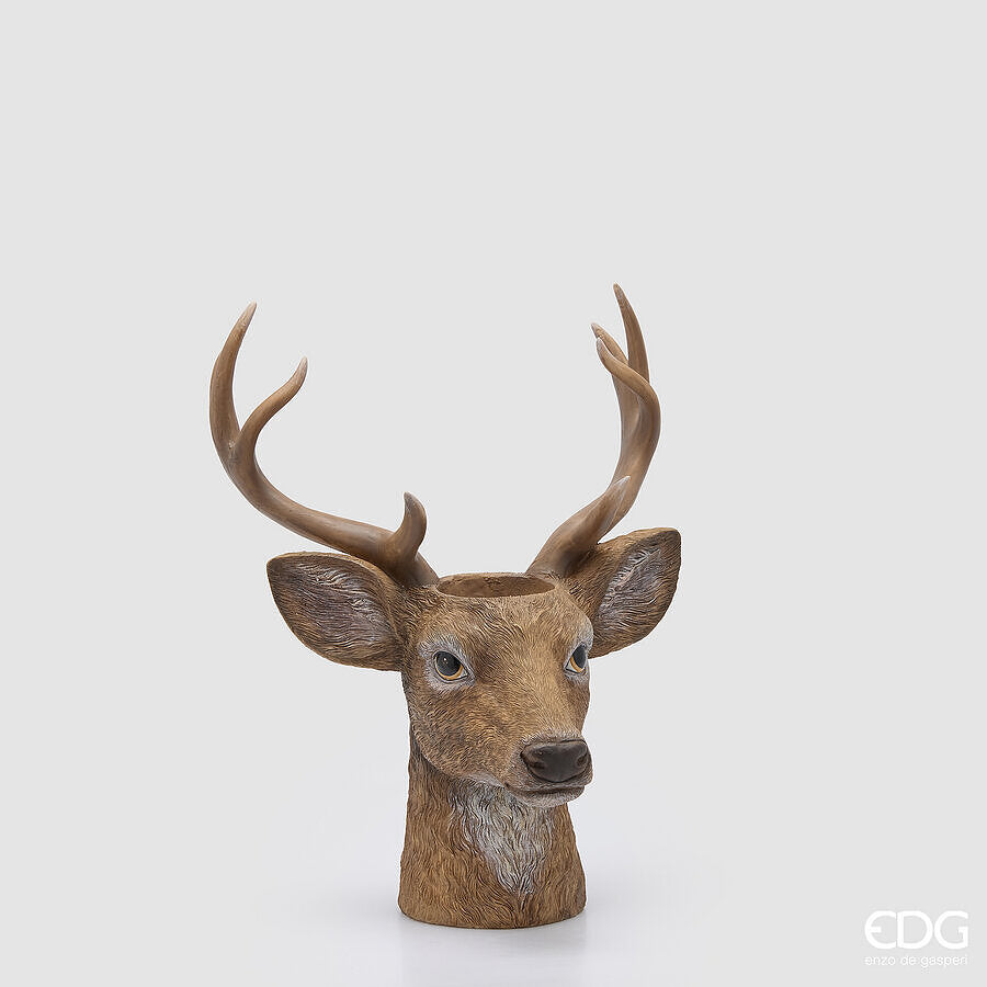 EDG Enzo De Gasperi Vaso Cervo Hazelnut 37x33xH47 cm – Decorazione di Natale