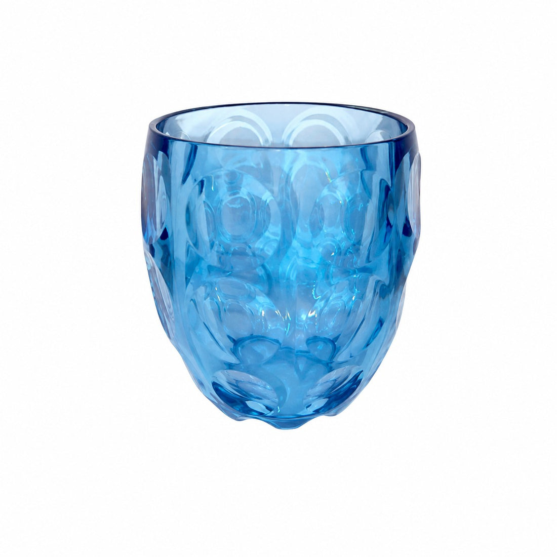 GUZZINI Bicchiere Basso Bubbles Blu – Bicchiere in Plastica Colorato Design Moderno