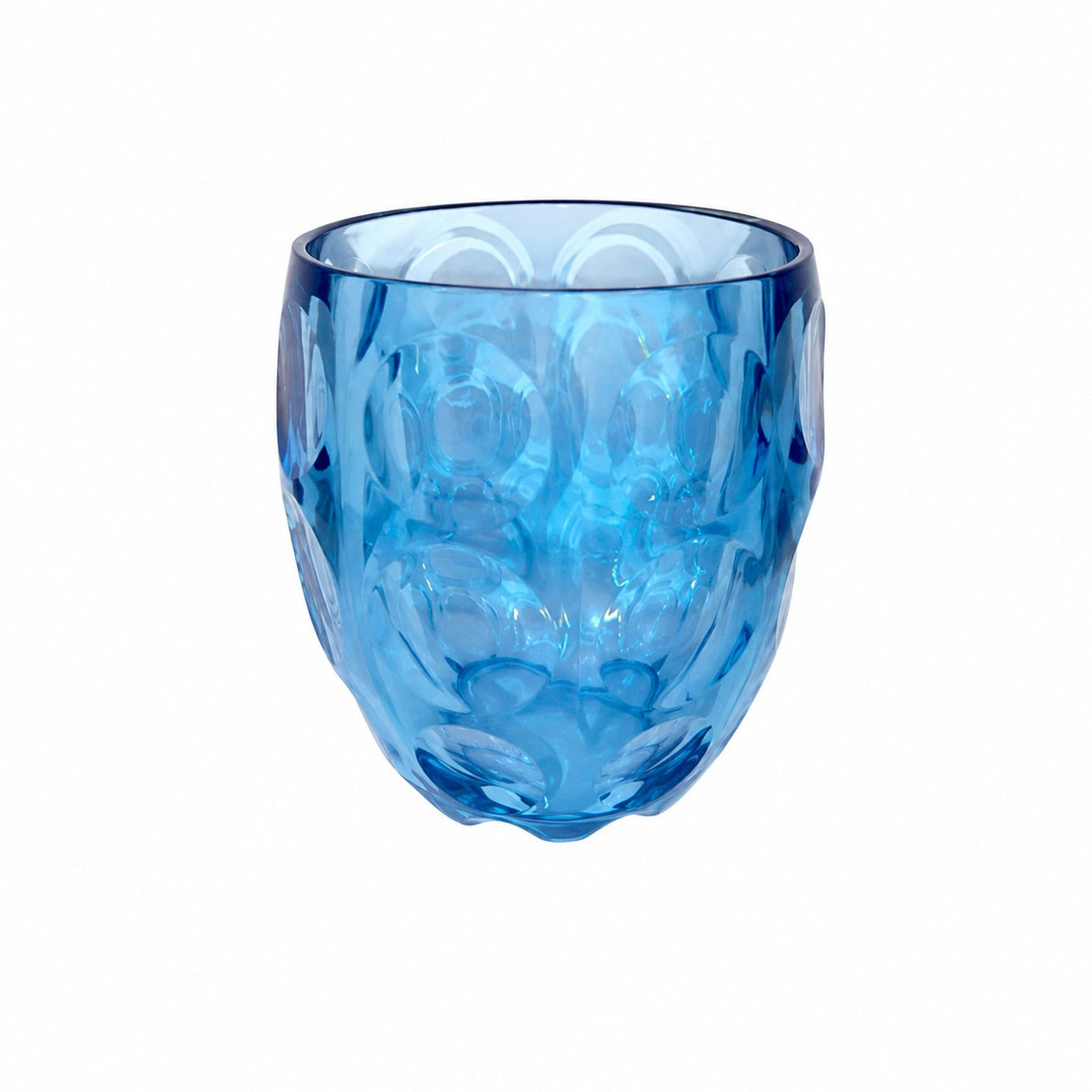 GUZZINI Bicchiere Basso Bubbles Blu – Bicchiere in Plastica Colorato Design Moderno