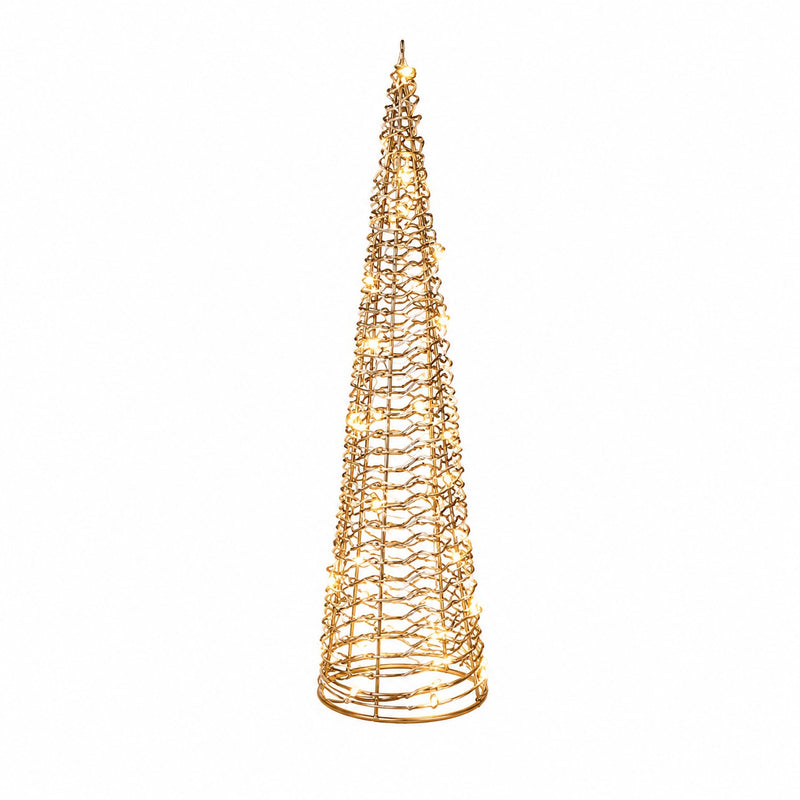 Ad Trend Albero di Natale Oro 40 LED H 80 a Batteria Cm Luce calda