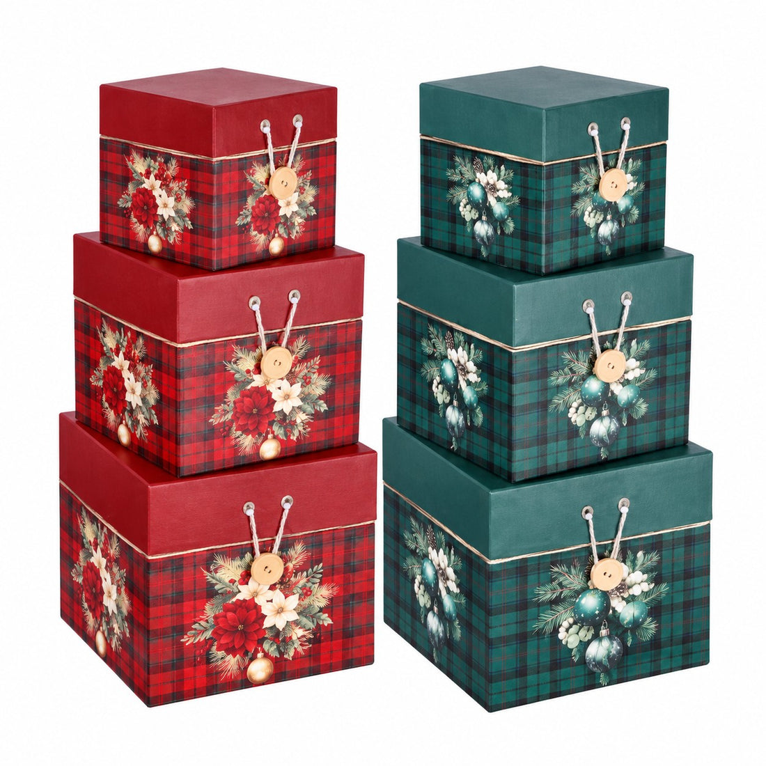 Ad Trend Set 3 Scatole Quadrate in Cartone Natalizie Ass. 1 Cf – Confezioni Regalo Natale