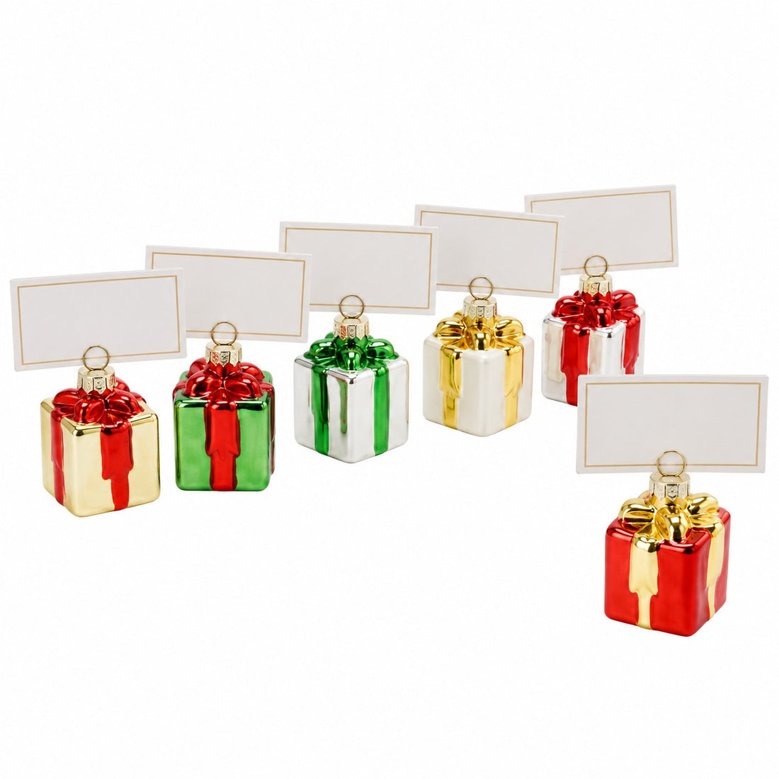 Ad Trend Segnaposto Natalizio in Vetro Pacco Regalo 4x4xH5 cm – 1 Pezzo Assortito
