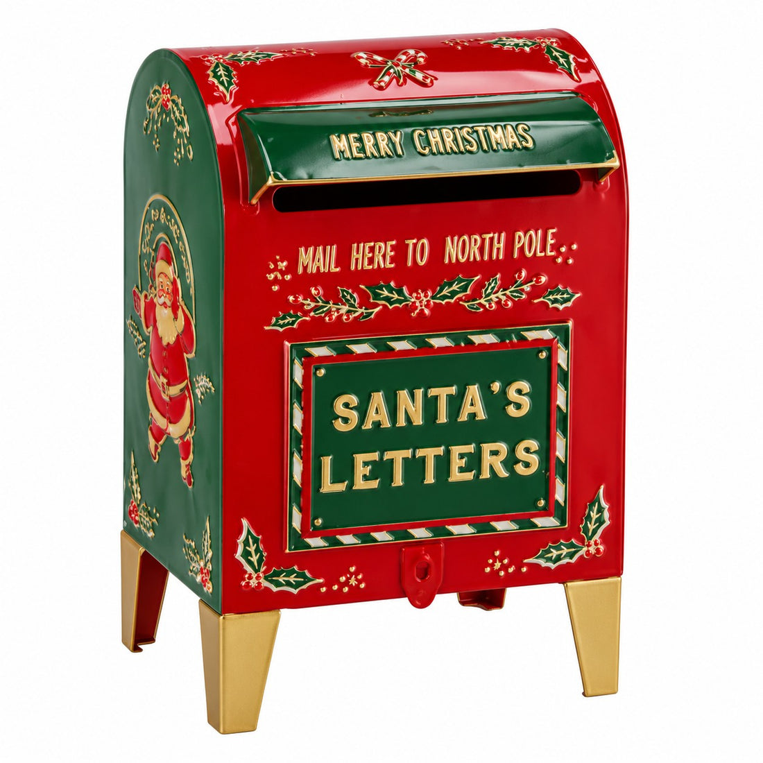 Ad Trend Cassetta Postale Natalizia in Ferro 23x18xH35 cm – Decorazione di Natale