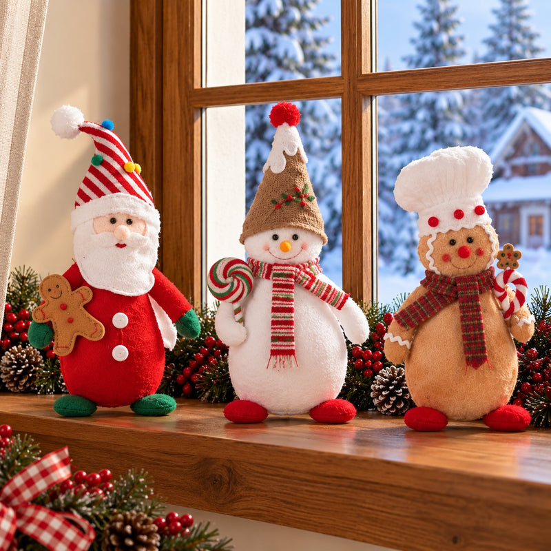 Ad Trend Decorazione Natalizia in Tessuto Assortita 17x13xH35 cm 1 Pz – Addobbo di Natale