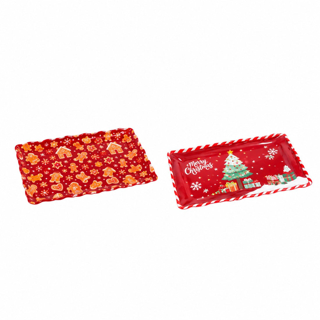 Ad Trend Vassoio Rettangolare Natalizio in Melamina Assortito 30x21 cm 1 Pz – Accessorio Tavola di Natale