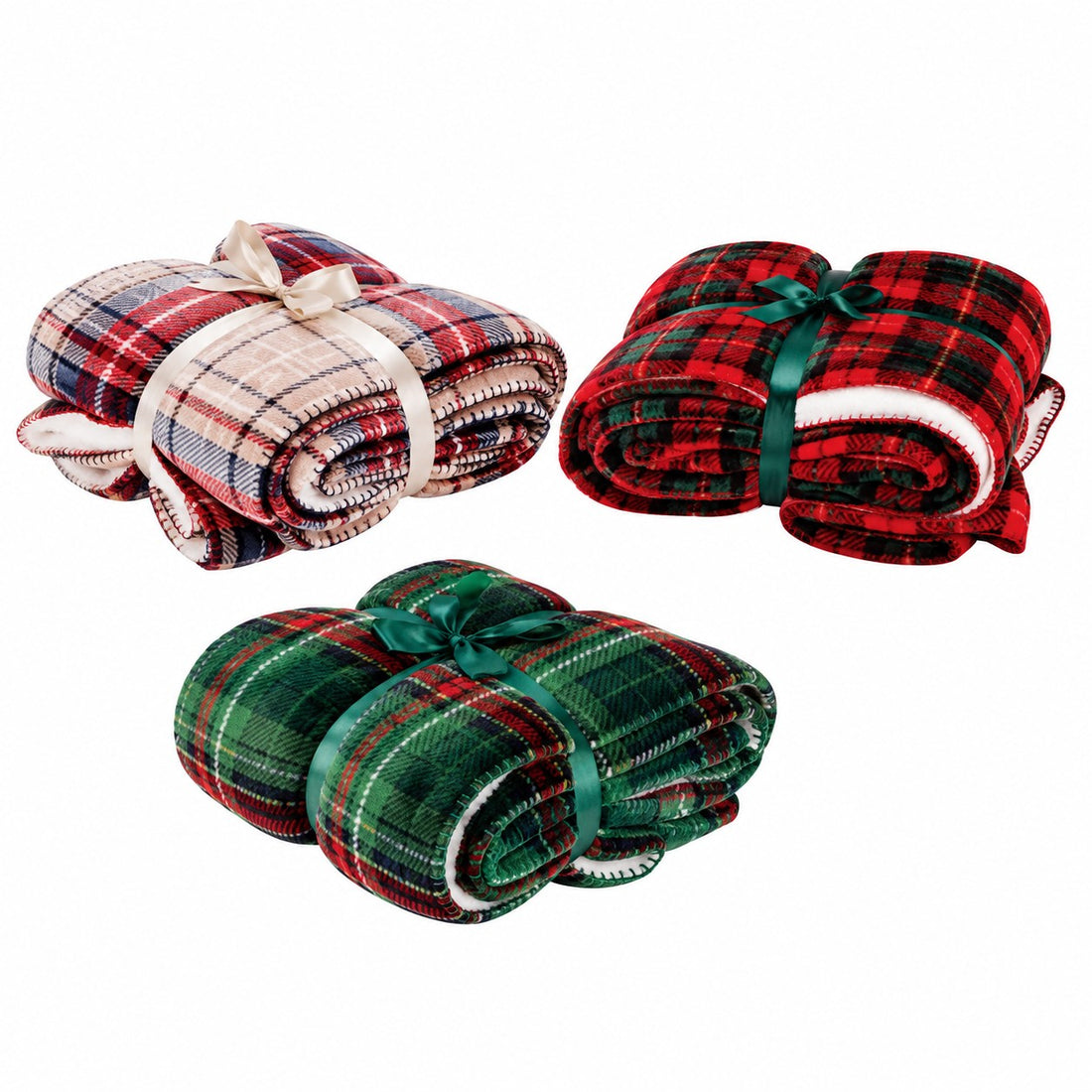 Ad Trend Coperta Natalizia in Flanella e Sherpa Ass. 1 pz 200x220 cm – Plaid Morbido e Caldo per Letto