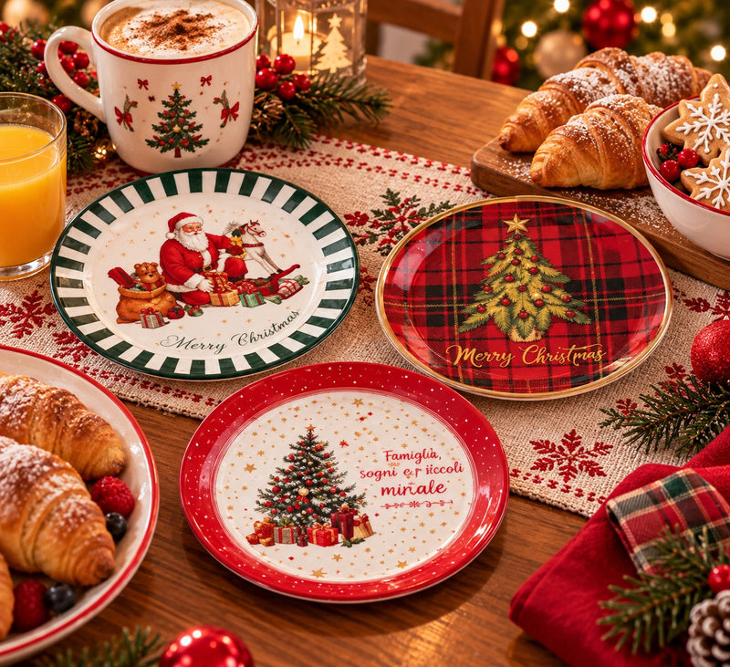 Ad Trend Piatti Natalizi in Carta Assortiti Ø23 cm 1 Confezione – Accessori Tavola Monouso di Natale