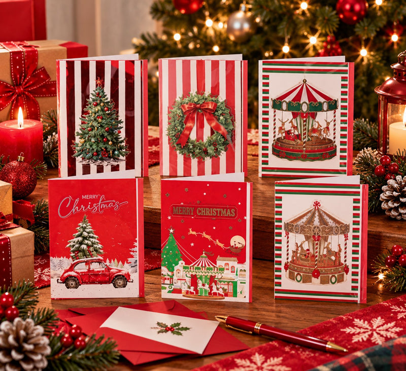 Ad Trend Biglietto di Auguri Natalizio con Busta Assortito 12x17 cm 1 Pz – Biglietto Regalo di Natale
