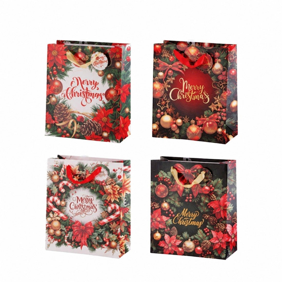 Ad Trend Borsa Regalo Natalizia in Carta Assortita 26x12xH32 cm 1 Pz – Sacchetto per Confezioni Regalo di Natale