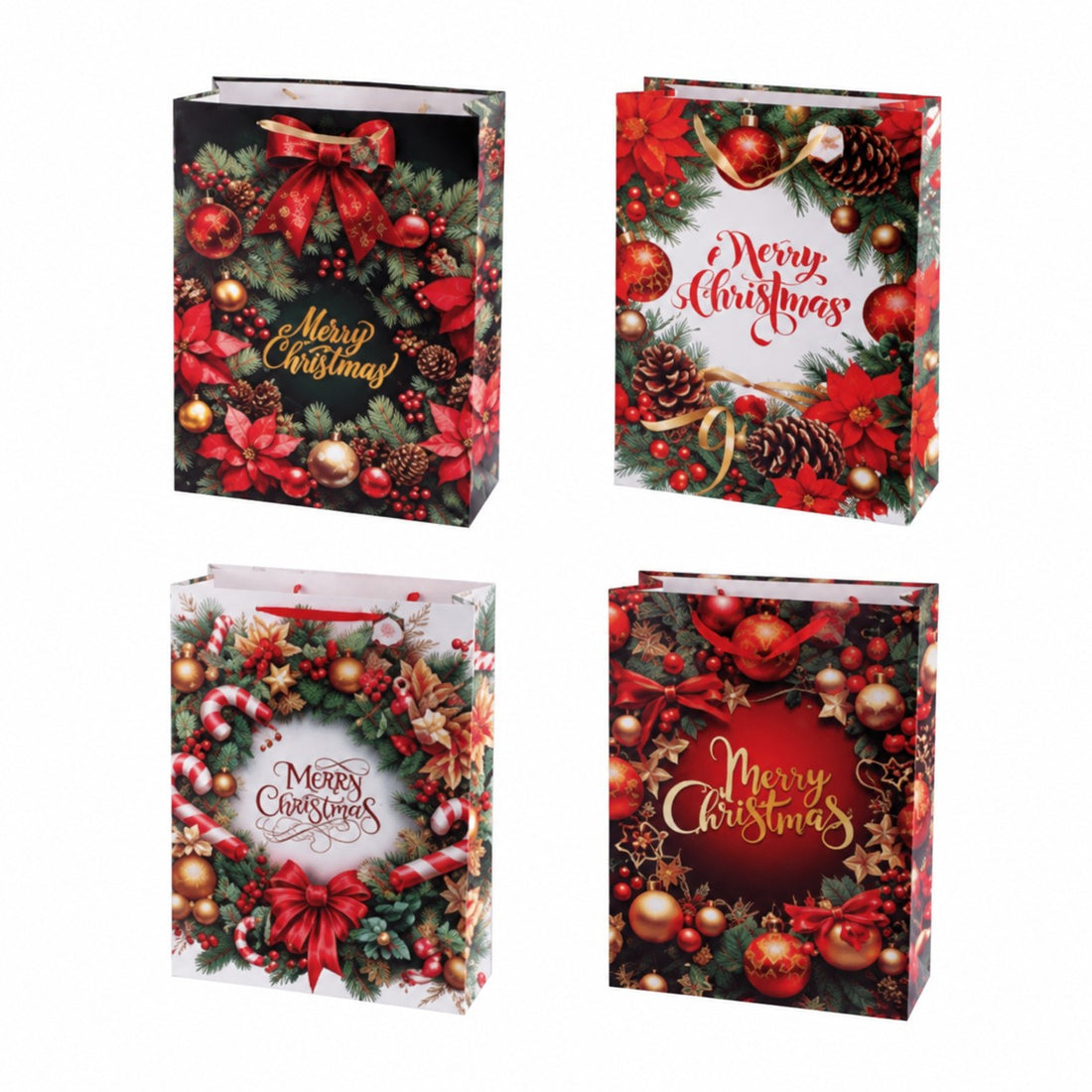 Ad Trend Borsa Regalo Natalizia in Carta Assortita 50x20xH70 cm 1 Pz – Sacchetto per Confezioni Regalo di Natale