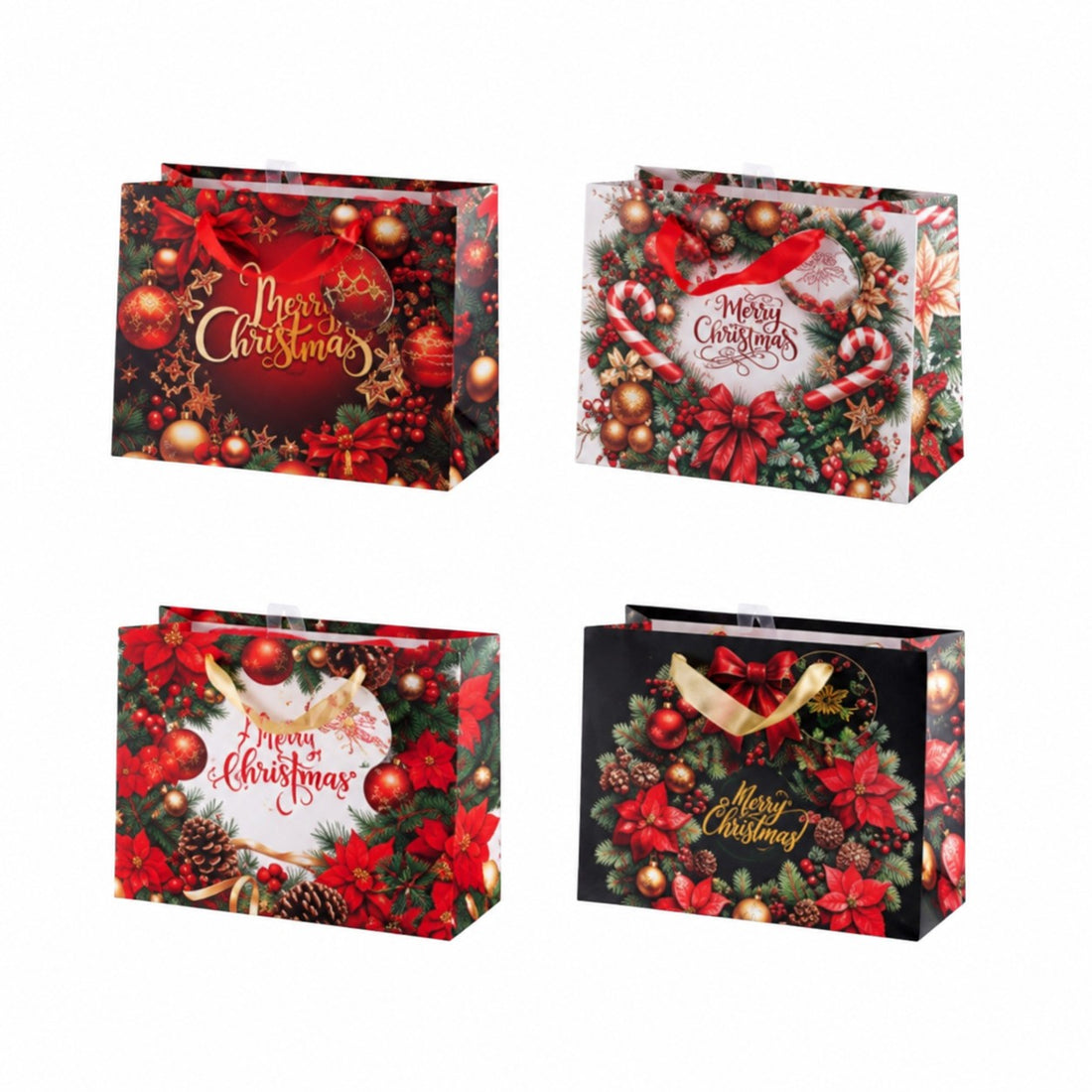 Ad Trend Borsa Regalo Natalizia in Carta Assortita 23x10xH18 cm 1 Pz – Sacchetto per Confezioni Regalo di Natale
