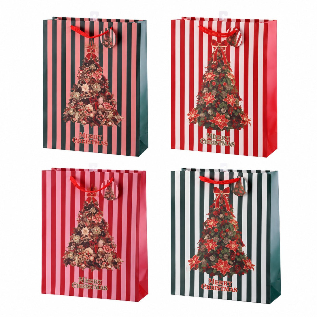Ad Trend Borsa Regalo Natalizia in Carta Assortita 33x10xH46 cm 1 Pz – Sacchetto per Confezioni Regalo di Natale