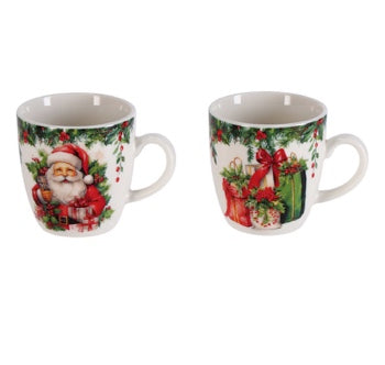 Ad Trend Set 2 Tazzine Natalizie Ø6 cm – Tazzine da Caffè Decorative per la Tavola di Natale